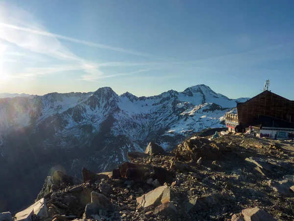 Val Senales Panorama Van Schuilplaats Top Van Gletsjer Hoge Kwaliteit — Stockfoto