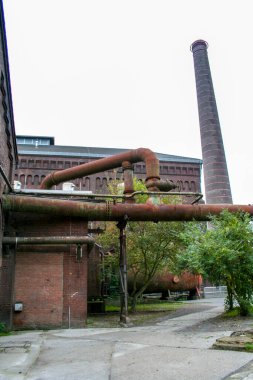 Almanya 'daki Duisburg Landschaftspark sanayi parkı. Yüksek kalite fotoğraf