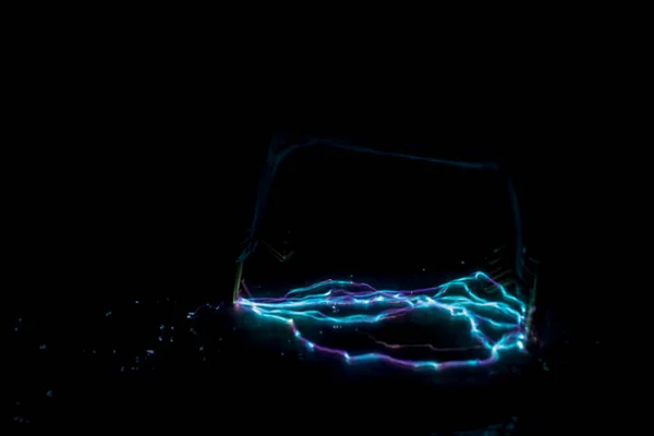 Синий Фиолетовый Электрошокер Черном Высокое Качество Фото — стоковое фото