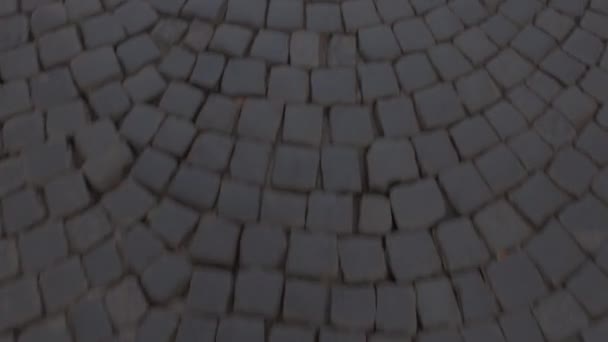 エミリア斑岩経由でローマの石畳の舗装 — ストック動画