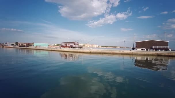 Cattolica Cais Perto Riccione Com Parto Mar Mediterrâneo — Vídeo de Stock