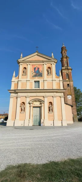 Kirche Villa Sesso Reggio Emilia Einem Sonnigen Tag Hochwertiges Foto — Stockfoto