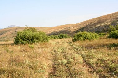 Abruzzo Ulusal Parkı 'ndaki dağların manzarası. Yüksek kalite fotoğraf