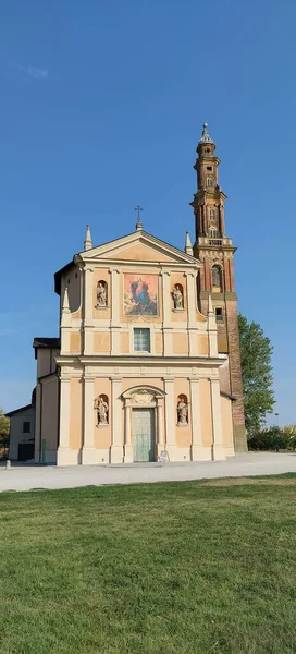 Kirche Villa Sesso Reggio Emilia Einem Sonnigen Tag Hochwertiges Foto — Stockfoto