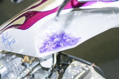 Verona, İtalya - 2018 01 16: Verona Bisiklet Fuarı Özel Hava Fırçası Tankı. Yüksek kalite fotoğraf