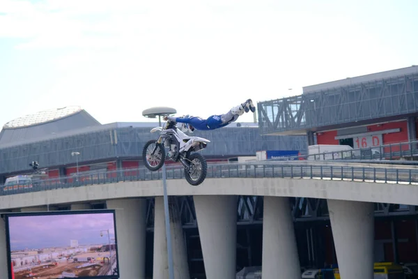 Милан Италия 2021 Eicma Milano Bike Expo Free Style Motocross — стоковое фото