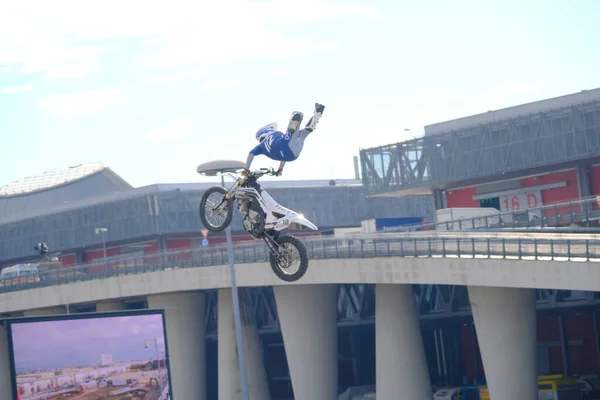 Mediolan Włochy 2021 Eicma Milano Bike Expo Free Style Motocross — Zdjęcie stockowe