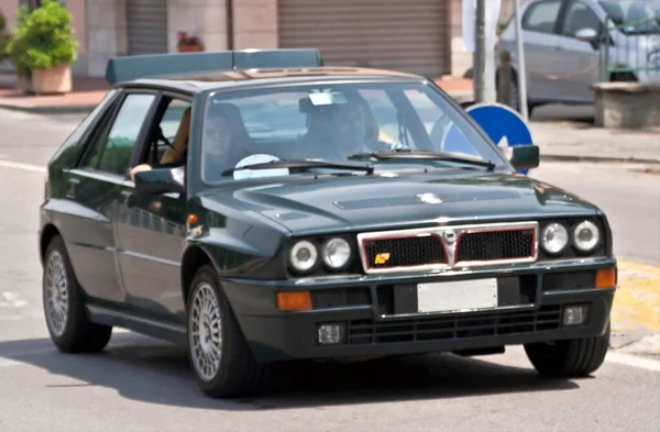 Bibbiano Reggio Emilia Talya 2015 Lancia Delta Evoluzione Şehir Meydanında — Stok fotoğraf