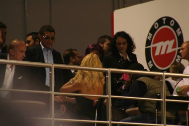 Milano, İtalya - 2021 11: Eicma Milano Bisiklet Fuarı Valeria Marini. Yüksek kalite fotoğraf