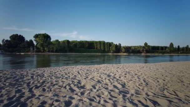 Пляж Річці Боретто Реджо Емілія Після Заходу Сонця — стокове відео