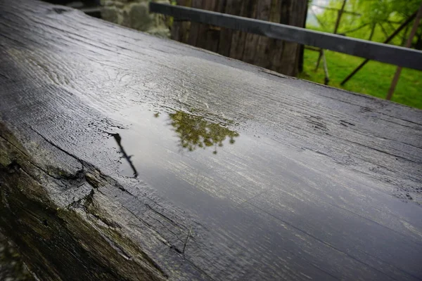 Leeftijd Versleten Antieke Houten Plank Isage Versleten Antieke Houten Plank — Stockfoto