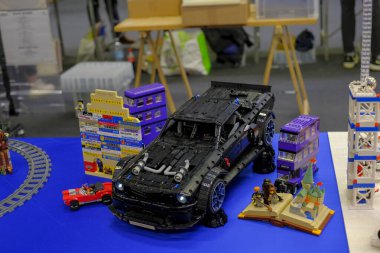 Verona, İtalya: 2019 10 03 Verona ModelExpo Lego kreasyonları. Yüksek kalite fotoğraf
