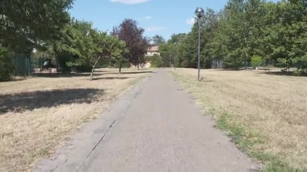 Bibbiano Reggio Emilia Halka Açık Parkı Ring Yürüyüşü Ile — Stok video
