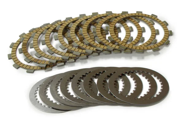 Pack Clutch Discs Motorcycle Engine High Quality Photo — Stock Photo, Image