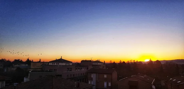 Захід Сонця Бібб Яно Реджо Емілія Емілія Італія Фотографія Високої — стокове фото