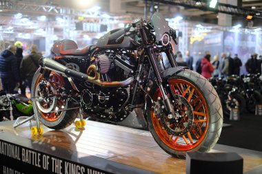 Milano, İtalya - 2021 11 27: Eicma Milano Bisiklet Fuarı özel bisikleti. Yüksek kalite fotoğraf