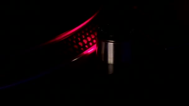 带彩灯的迪斯科乙烯唱机 — 图库视频影像