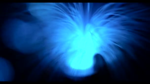 Fond Sombre Mouvant Lumières Fibres Optiques — Video