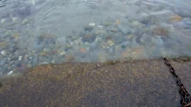 Olas Los Escalones Del Lago Garda — Vídeos de Stock