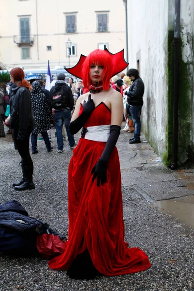 Lucca Italie 2018 Lucca Comics Free Cosplay Event City Red — Photo