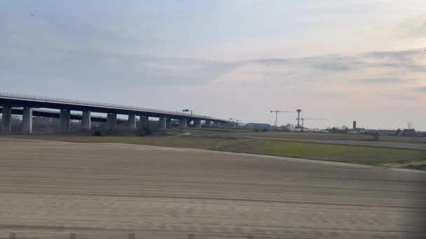 Panorama Valley High Speed Train Italy High Quality Footage — Stock Video