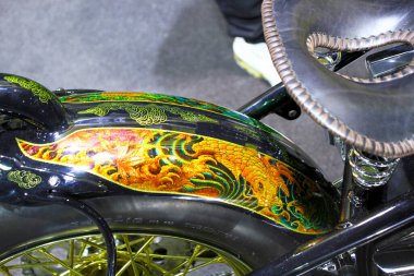 Verona, İtalya - 2018 0112: MBE Verona Bisiklet Fuarı Bisiklet Fuarı ve Özel Araba Fuarı - özel yapım tank safrası. Yüksek kalite fotoğraf