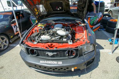 Rimini Italia 04 02 2011: Rimini Modifiye araba etkinliği Ford Mustang Gt, yüksek kaliteli fotoğraf