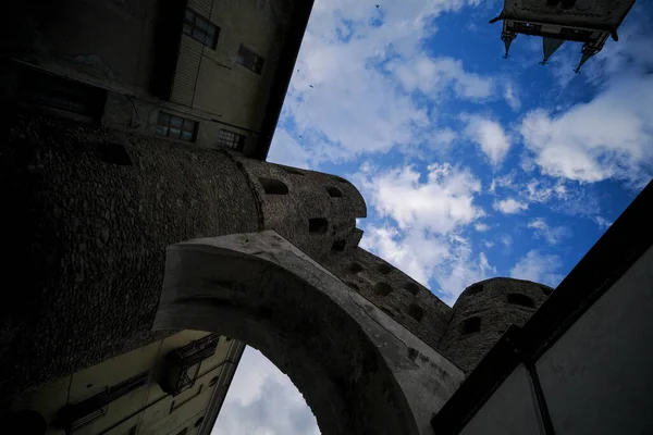 Susa Medeltida Båge Med Vakttorn För Att Försvara Staden Italien — Stockfoto