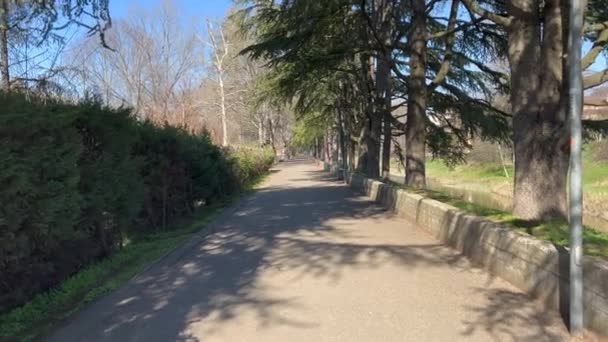 Reggio Emilia Paseo Por Parque Cabras Crostolo — Vídeo de stock