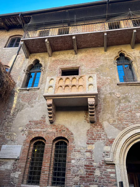 Verona Italy 2022 Balcony House Romeo Juliet High Quality Photo — Stock Photo, Image