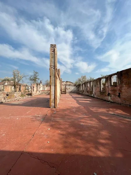 Interiör Och Ruiner Koncentrationsläger Fossoli Carpi Italien Högkvalitativt Foto — Stockfoto
