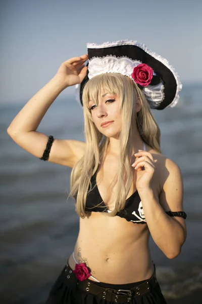 Rimini Italy 2016 Rimini Comics Free Cosplay Event Beach Seaside — Photo