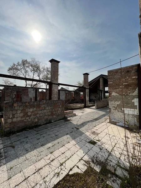 Innenraum Und Ruinen Des Konzentrationslagers Fossoli Carpi Italien Hochwertiges Foto — Stockfoto