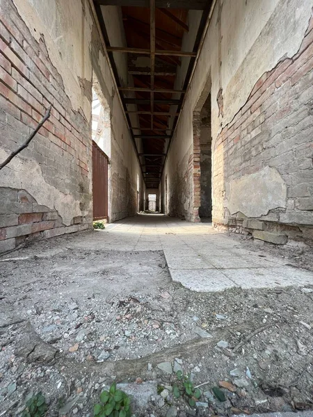 Intérieur Ruines Camp Concentration Fossoli Carpi Italie Photo Haute Qualité — Photo