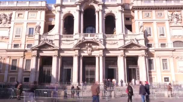 Lapso Tempo Basílica Santa Maria Maggiore Roma — Vídeo de Stock