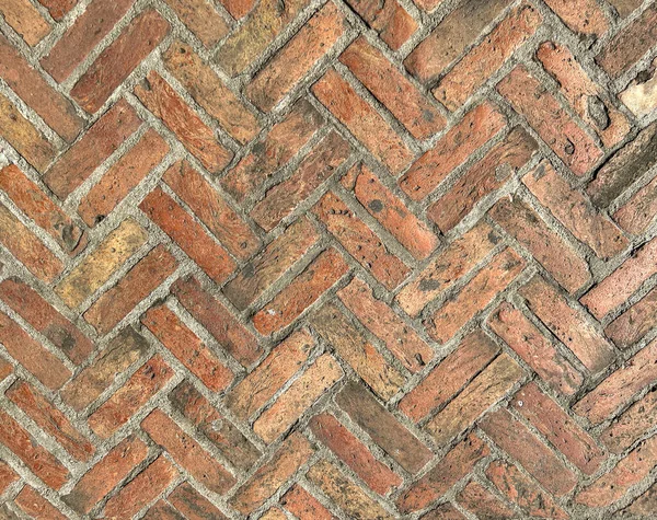 Old Red Brick Floor Shape Fish Ear High Quality Photo — Stock Photo, Image