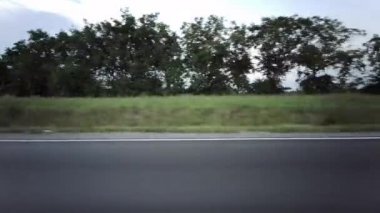 Italian highway with light rain. High quality 4k footage