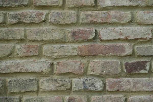 Velho Muro Arruinado Pedras Tijolos Vermelhos Foto Alta Qualidade — Fotografia de Stock