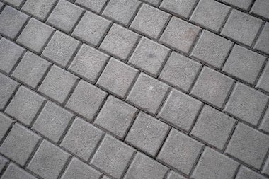 square concrete self-locking brick floor. High quality photo