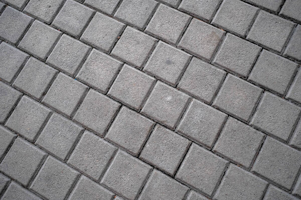Square concrete self-locking brick floor. High quality photo