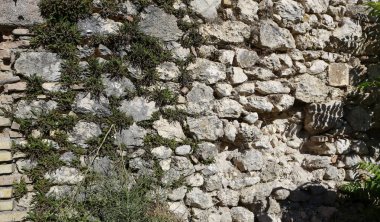 Eski taş duvar ve tuğla. Yüksek kalite fotoğraf