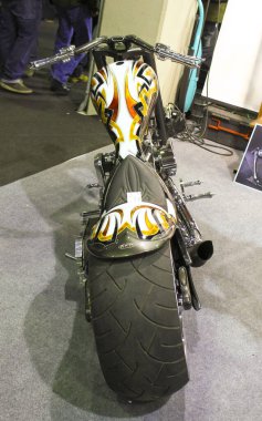 Verona, İtalya - 2018 MBE Verona Bisiklet Fuarı Bisiklet Fuarı ve Özel Araba Fuarı - özel boyalı bisiklet. Yüksek kalite fotoğraf