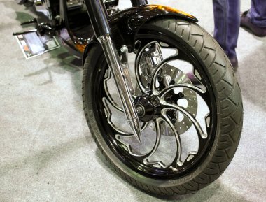 Verona, Italy - 2018 01 12 : MBE Verona Bike Expo Bike and Custom car exibituon - custom painted bike. High quality photo