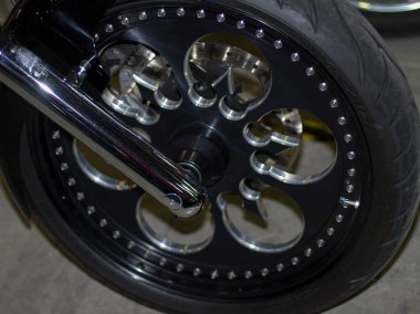 Verona, İtalya - 2018 MBE Verona Bisiklet Fuarı Bisiklet Fuarı ve Özel Araba Fuarı - özel boyalı bisiklet. Yüksek kalite fotoğraf