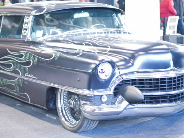 Verona, İtalya - 2018 MBE Verona Bisiklet Fuarı Bisiklet Fuarı ve Özel Araba Fuarı - eski Amerikan kaslı arabası. Yüksek kalite fotoğraf