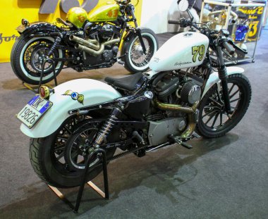 Verona, İtalya - 2018 MBE Verona Bisiklet Fuarı Bisiklet Fuarı ve Özel Araba Fuarı - özel boyalı bisiklet. Yüksek kalite fotoğraf