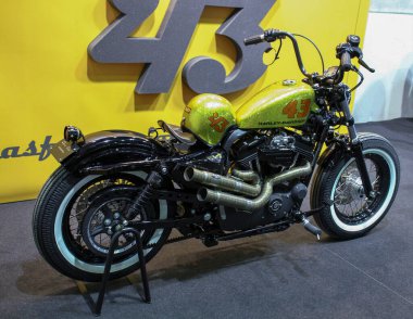 Verona, İtalya - 2018 MBE Verona Bisiklet Fuarı Bisiklet Fuarı ve Özel Araba Fuarı - özel boyalı bisiklet. Yüksek kalite fotoğraf