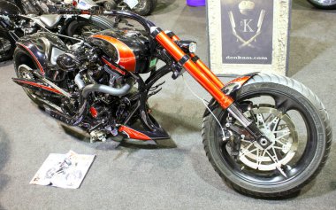 Verona, İtalya - 2018 MBE Verona Bisiklet Fuarı Bisiklet Fuarı ve Özel Araba Fuarı - özel boyalı bisiklet. Yüksek kalite fotoğraf