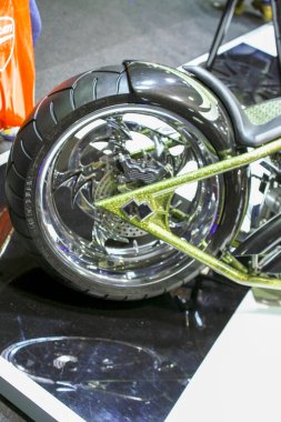 Verona, Italy - 2018 01 12 : MBE Verona Bike Expo Bike and Custom car exibituon - custom painted bike. High quality photo