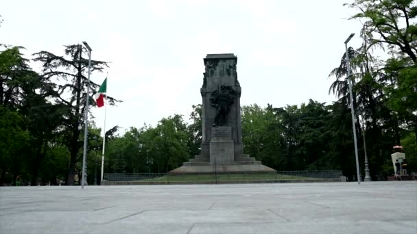 Reggio Emilia Vittoria Plaza Monument Över Det Fallna Motståndet Från — Stockvideo